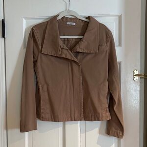 James Perse Classic Women's Brown Cropped Jacket